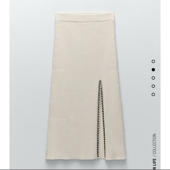 Zara Ribbed Midi Skirt - Picture 2 of 6